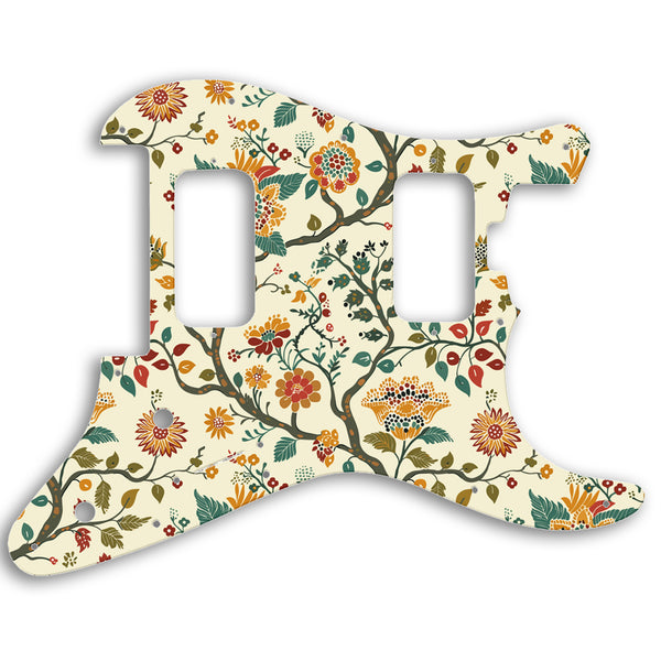 Charvel 2010-PRESENT MADE IN MEXICO PRO-MOD SO-CAL STYLE 1 HH FR Custom Pickguard Scratchplate INDIAN_FLORAL Design