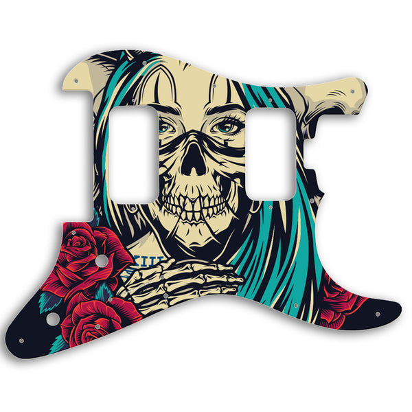 Charvel 2010-PRESENT MADE IN MEXICO PRO-MOD SO-CAL STYLE 1 HH FR Custom Pickguard Scratchplate Skull Design