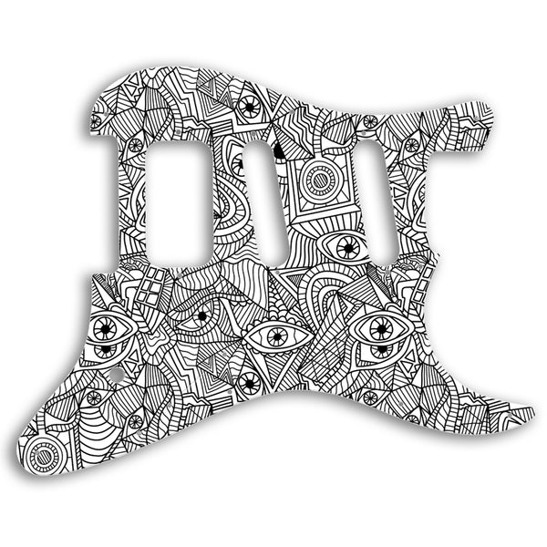 Charvel 2014-PRESENT SO-CAL JAKE E LEE USA SIGNATURE Custom Pickguard Scratchplate Abstract Design