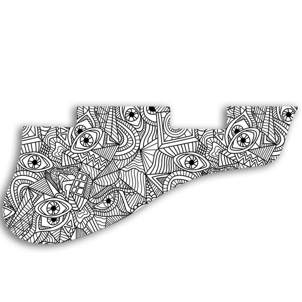 Epiphone LIMITED EDITION 50TH ANNIVERSARY CASINO Custom Pickguard Scratchplate Abstract Design