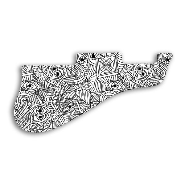 Epiphone SORRENTO Custom Pickguard Scratchplate Abstract Design