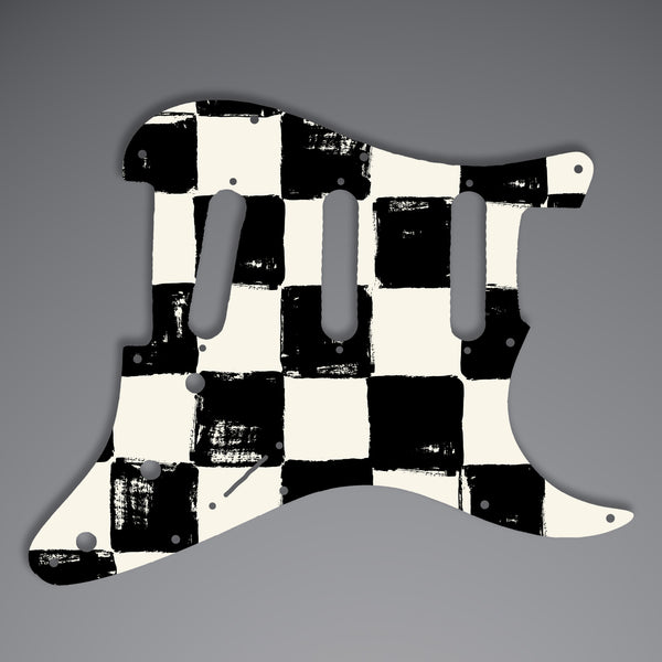 Fender Fender Stratocaster SSS pickguard 3 Ply(W/B/W) for USA/Mexican Custom Pickguard Scratchplate CHESS Design