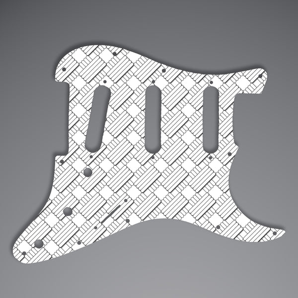 Fender Fender Stratocaster SSS pickguard 3 Ply(W/B/W) for USA/Mexican Custom Pickguard Scratchplate GEOMETRIC Design