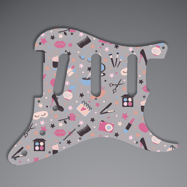 Fender Fender Stratocaster SSS pickguard 3 Ply(W/B/W) for USA/Mexican Custom Pickguard Scratchplate GIRLY Design