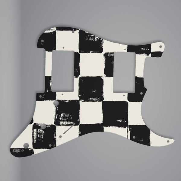 Fender Fender Stratocaster Pickguard HH 3 Ply (W/B/W) 11 mounting hole Custom Pickguard Scratchplate CHESS Design