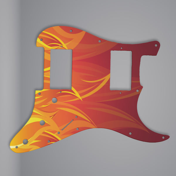 Fender Fender Stratocaster Pickguard HH 3 Ply (W/B/W) 11 mounting hole Custom Pickguard Scratchplate Fire Design