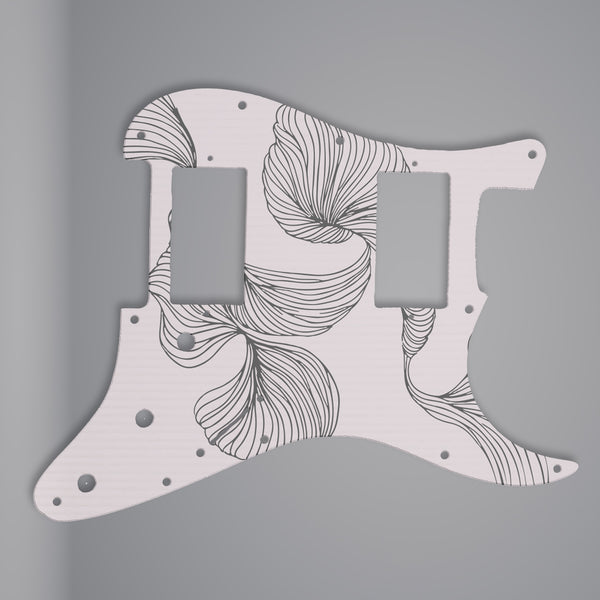 Fender Fender Stratocaster Pickguard HH 3 Ply (W/B/W) 11 mounting hole Custom Pickguard Scratchplate Line Design