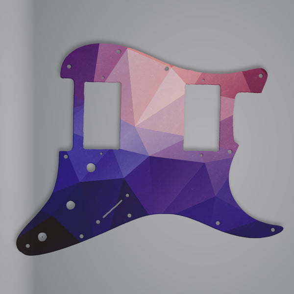 Fender Fender Stratocaster Pickguard HH 3 Ply (W/B/W) 11 mounting hole Custom Pickguard Scratchplate POLYGON Design