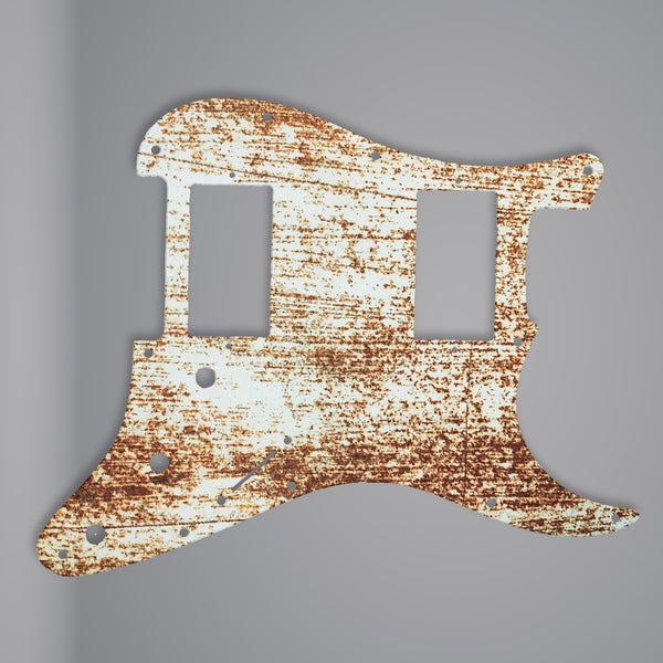 Fender Fender Stratocaster Pickguard HH 3 Ply (W/B/W) 11 mounting hole Custom Pickguard Scratchplate Rust Design