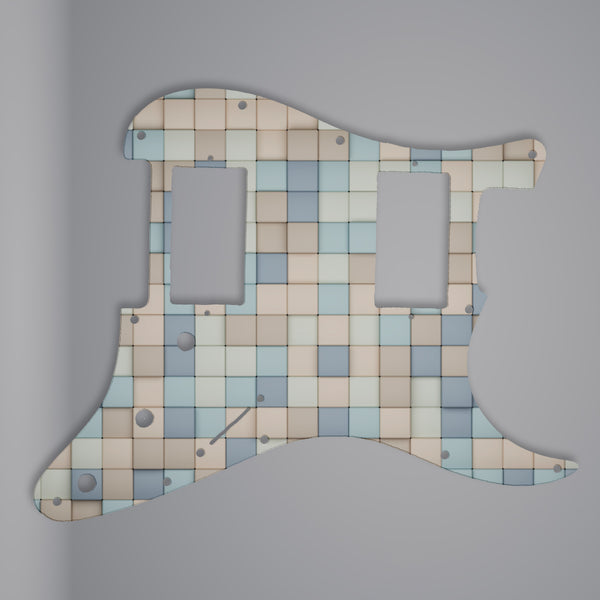 Fender Fender Stratocaster Pickguard HH 3 Ply (W/B/W) 11 mounting hole Custom Pickguard Scratchplate TILES Design