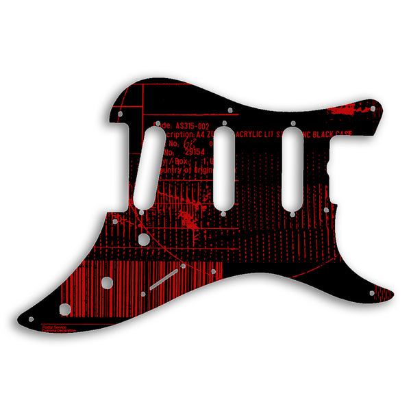 Fender 1983 Bullet Deluxe S3 Custom Pickguard Scratchplate ABSTRACT Design