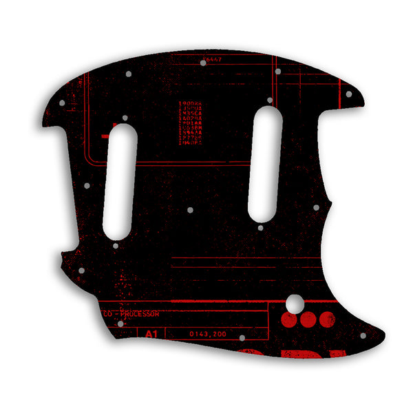 Fender 2017-Present Classic Style Mustang Custom Pickguard Scratchplate ABSTRACT Design