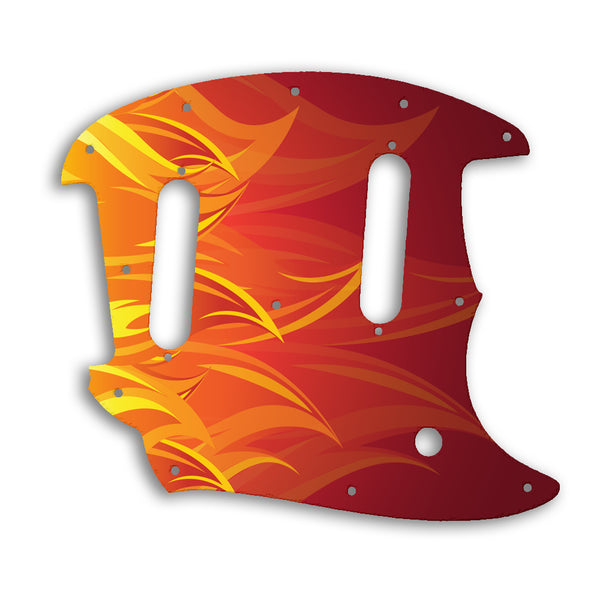 Fender 2017-Present Classic Style Mustang Custom Pickguard Scratchplate Fire Design