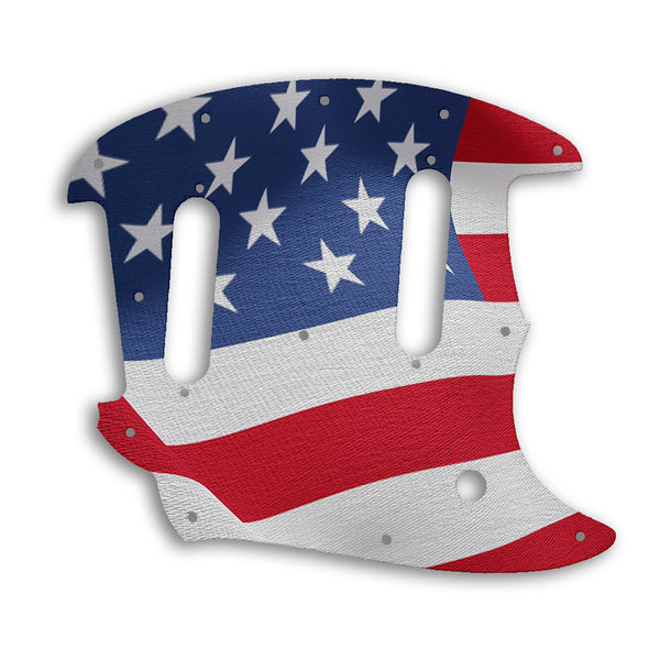 Fender 2017-Present Classic Style Mustang Custom Pickguard Scratchplate Flag Design