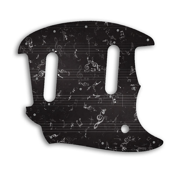 Fender 2017-Present Classic Style Mustang Custom Pickguard Scratchplate Music Design