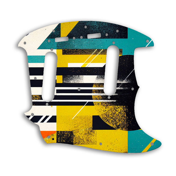 Fender 2019 Made in Mexico Vintera 60'S Mustang Custom Pickguard Scratchplate ABSTRACT Design