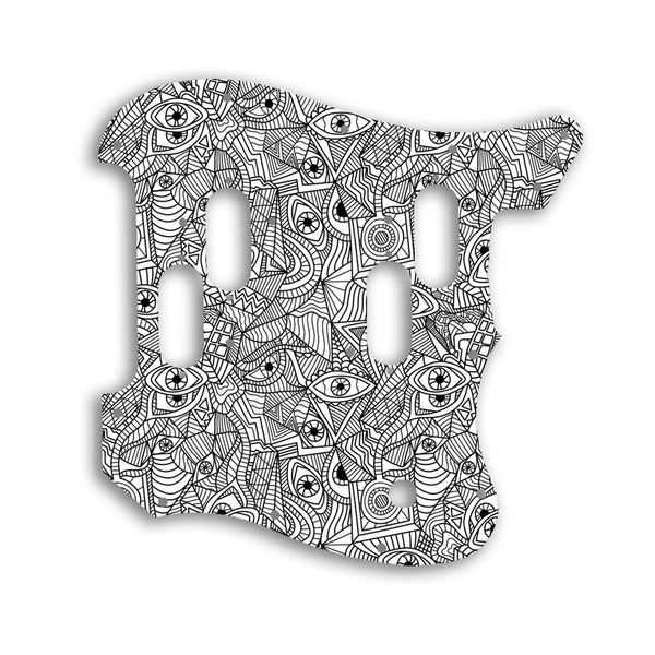 Fender 2019 To Present Made in Mexico Alternate Reality Electric XII Custom Pickguard Scratchplate Abstract Design