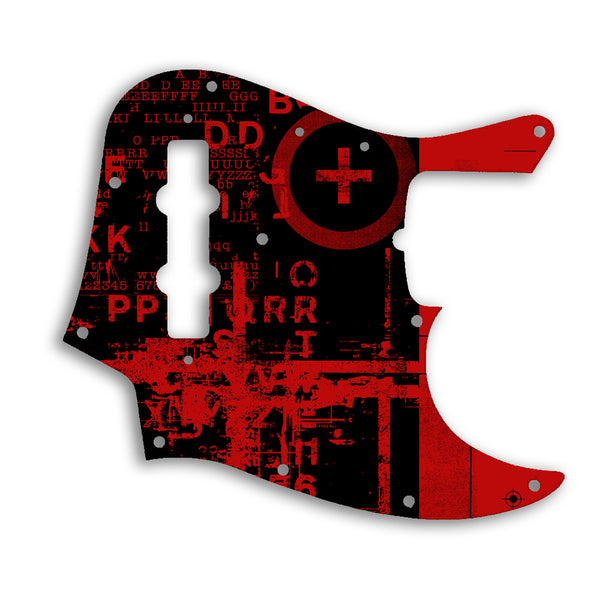 Fender 50th Anniversary Jazz Bass Custom Pickguard Scratchplate ABSTRACT Design