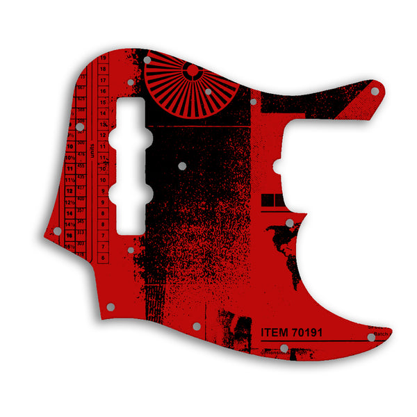 Fender 50th Anniversary Jazz Bass Custom Pickguard Scratchplate ABSTRACT Design