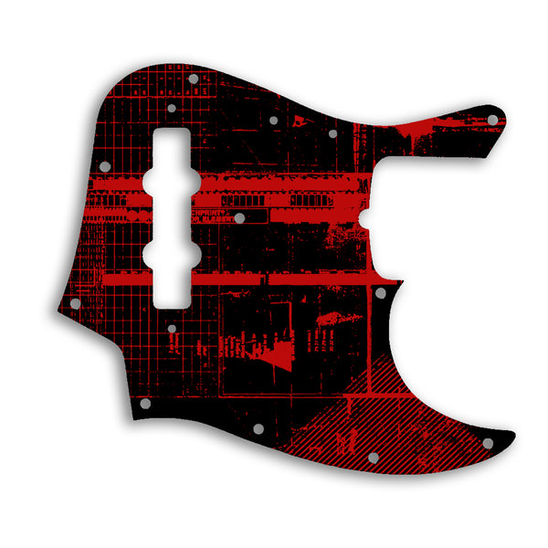 Fender 50th Anniversary Jazz Bass Custom Pickguard Scratchplate ABSTRACT Design