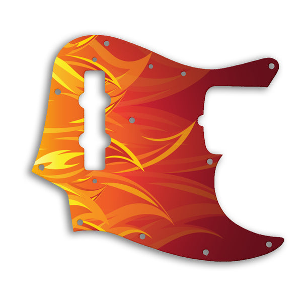 Fender 50th Anniversary Jazz Bass Custom Pickguard Scratchplate Fire Design