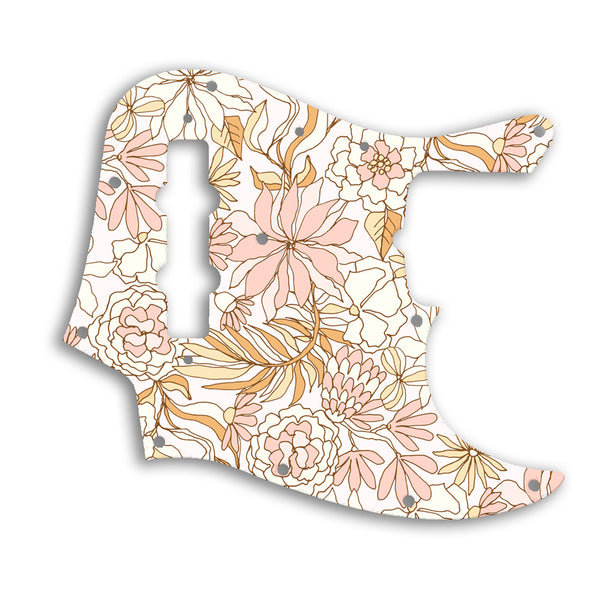 Fender 50th Anniversary Jazz Bass Custom Pickguard Scratchplate FLOWERS Design