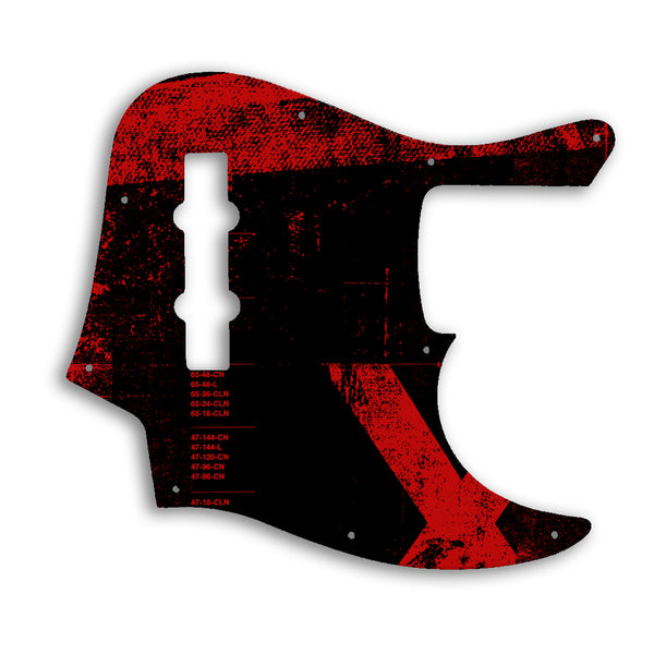 Fender American Elite Jazz Bass 4 String Custom Pickguard Scratchplate ABSTRACT Design