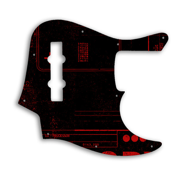 Fender American Elite Jazz Bass 4 String Custom Pickguard Scratchplate ABSTRACT Design