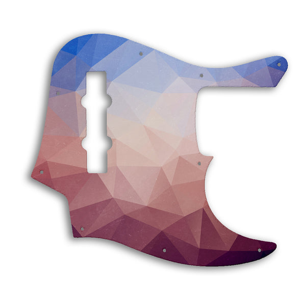 Fender American Elite Jazz Bass 4 String Custom Pickguard Scratchplate POLYGON Design