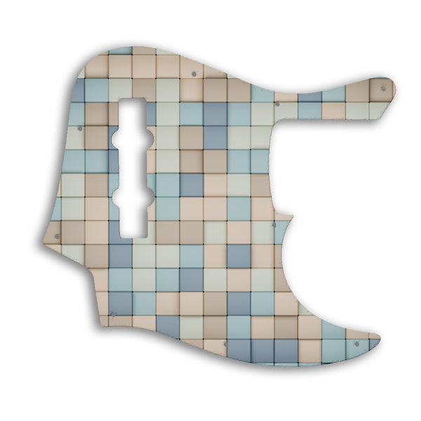 Fender American Elite Jazz Bass 4 String Custom Pickguard Scratchplate TILES Design