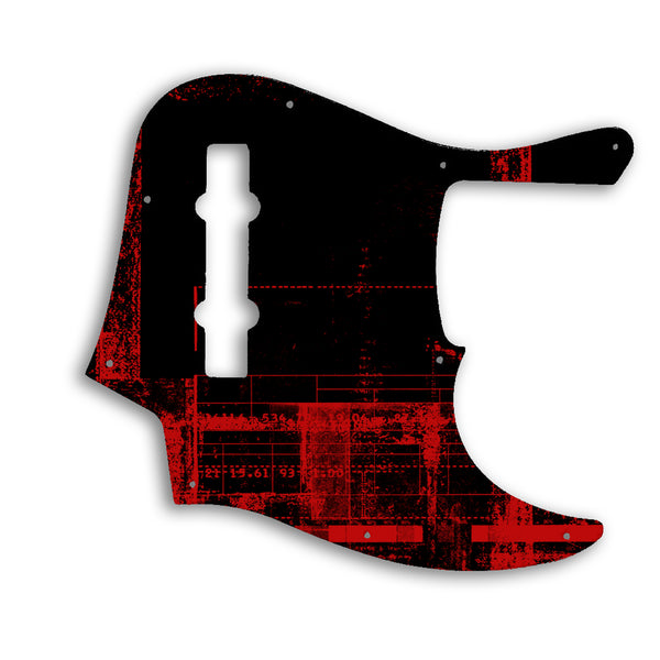 Fender American Elite Jazz Bass 5 String Custom Pickguard Scratchplate ABSTRACT Design