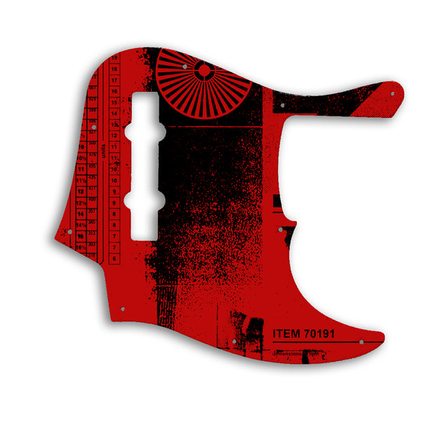 Fender American Elite Jazz Bass 5 String Custom Pickguard Scratchplate ABSTRACT Design