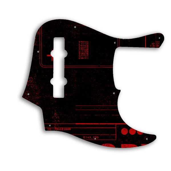 Fender American Elite Jazz Bass 5 String Custom Pickguard Scratchplate ABSTRACT Design