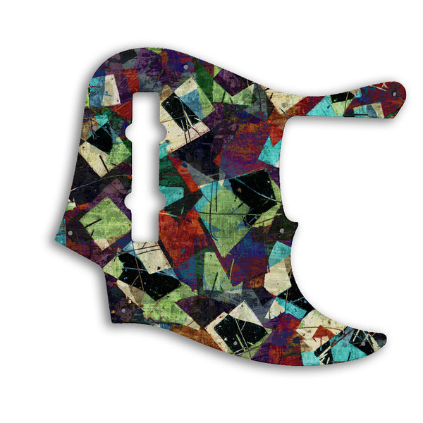 Fender American Elite Jazz Bass 5 String Custom Pickguard Scratchplate GEOMETRIC Design