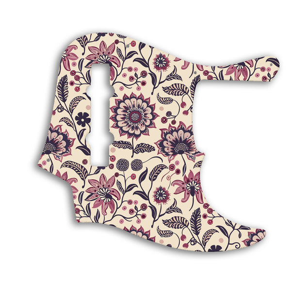 Fender American Elite Jazz Bass 5 String Custom Pickguard Scratchplate INDIAN_FLORAL Design