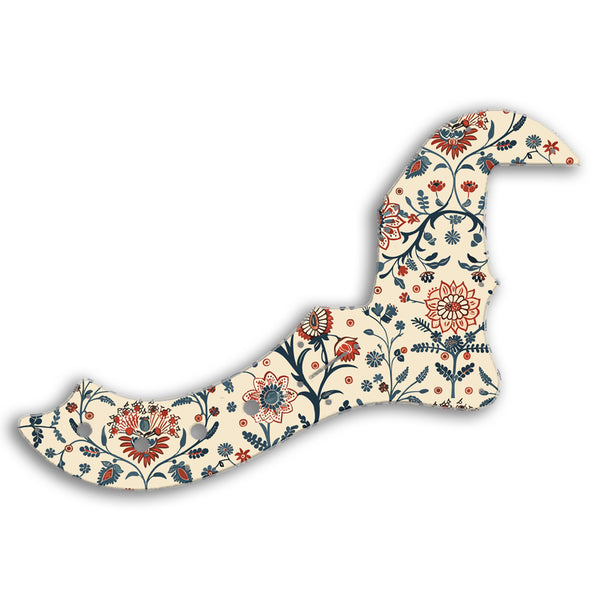 Fender AMERICAN ELITE DIMENSION BASS V Custom Pickguard Scratchplate INDIAN_FLORAL Design