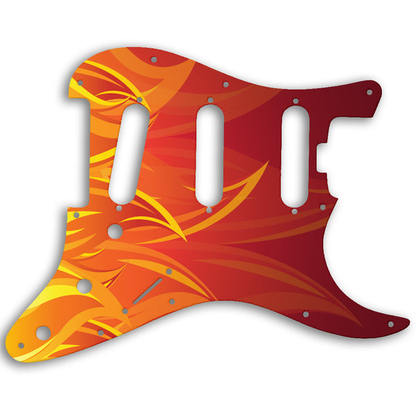 Fender Stratocaster American Elite SSS Strat Custom Pickguard Scratchplate Fire Design