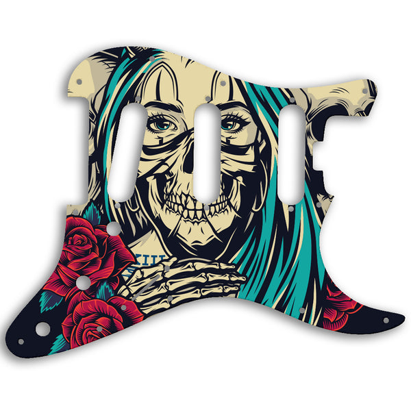 Fender Stratocaster American Elite SSS Strat Custom Pickguard Scratchplate Skull Design