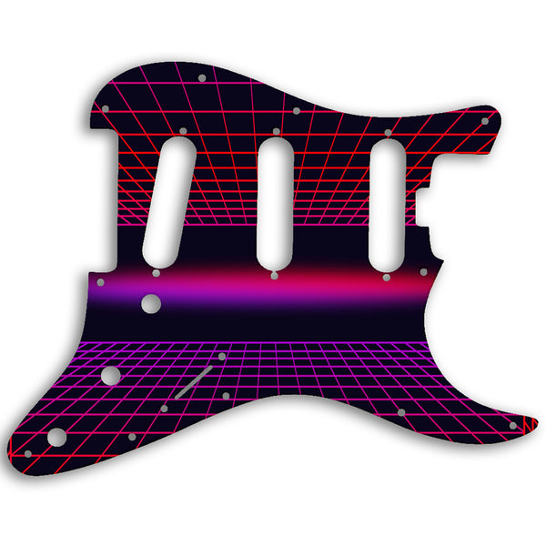 Fender Stratocaster American Elite SSS Strat Custom Pickguard Scratchplate TRON Design