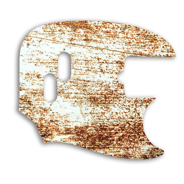 Fender American Performer Mustang Bass Custom Pickguard Scratchplate Rust Design