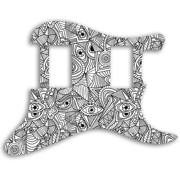 Fender American Professional HH Stratocaster Custom Pickguard Scratchplate Abstract Design