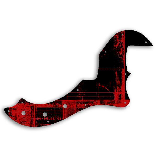 Fender AMERICAN STANDARD DIMENSION BASS IV Custom Pickguard Scratchplate ABSTRACT Design