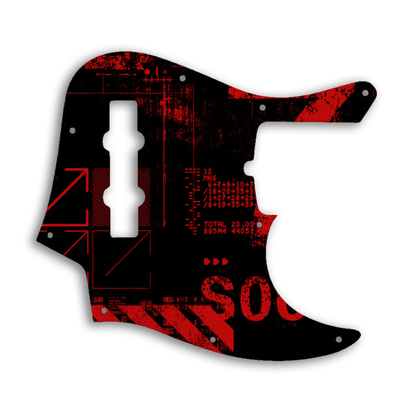 Fender American Ultra Jazz Bass 4 String Custom Pickguard Scratchplate ABSTRACT Design