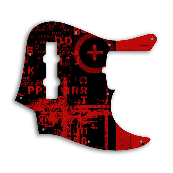 Fender American Ultra Jazz Bass 4 String Custom Pickguard Scratchplate ABSTRACT Design