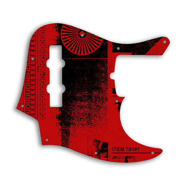 Fender American Ultra Jazz Bass 4 String Custom Pickguard Scratchplate ABSTRACT Design