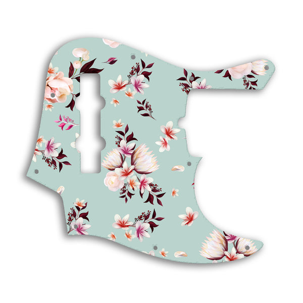 Fender American Ultra Jazz Bass 4 String Custom Pickguard Scratchplate FLOWERS Design