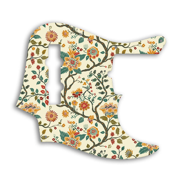 Fender American Ultra Jazz Bass 4 String Custom Pickguard Scratchplate INDIAN_FLORAL Design