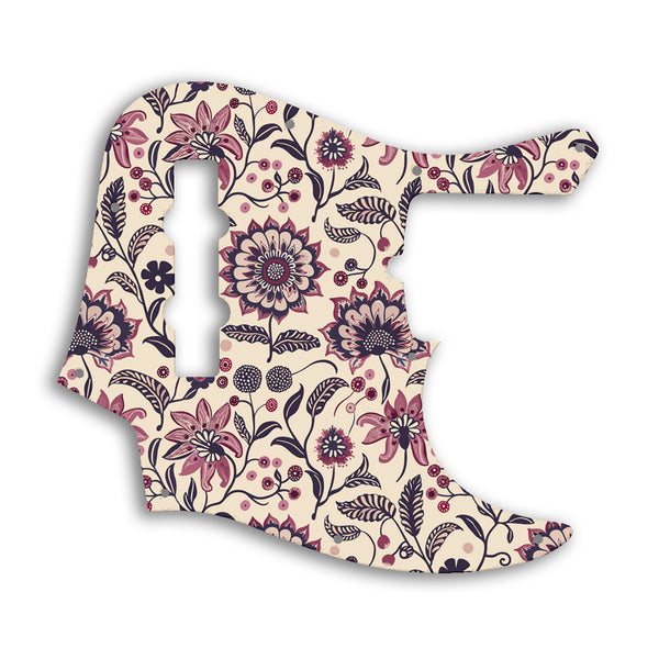 Fender American Ultra Jazz Bass 4 String Custom Pickguard Scratchplate INDIAN_FLORAL Design