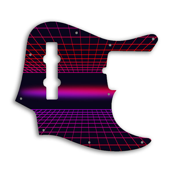 Fender American Ultra Jazz Bass 4 String Custom Pickguard Scratchplate TRON Design