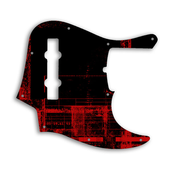 Fender American Ultra Jazz Bass V 5 String Custom Pickguard Scratchplate ABSTRACT Design